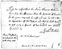 Certificate attached to U.C. Land Petition M2/132